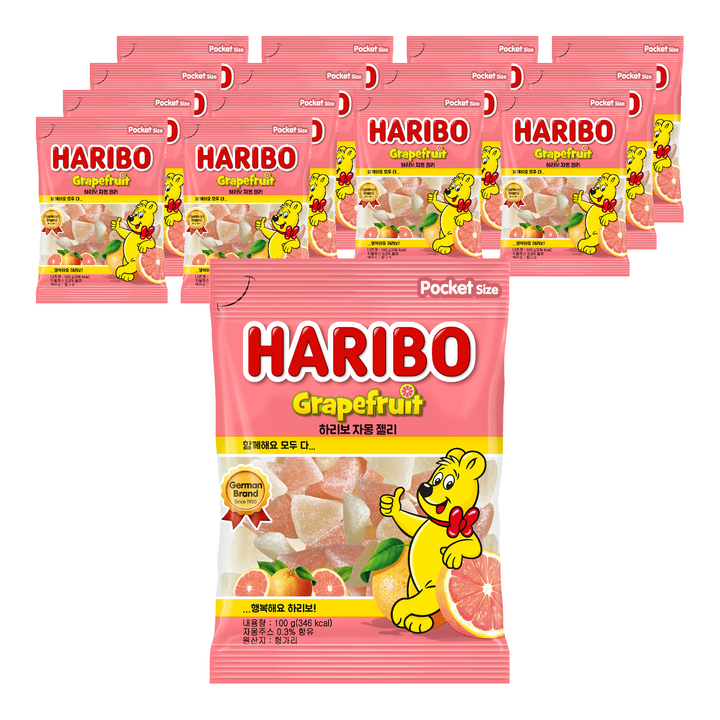 하리보 그레이프프루트 젤리, 100g, 15개