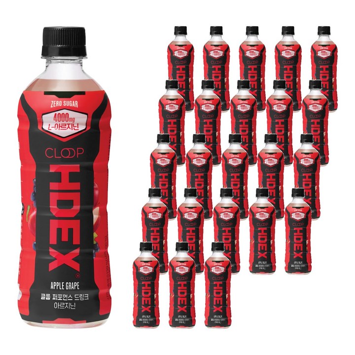 클룹 HDEX 퍼포먼스 드링크 아르지닌, 500ml, 24개