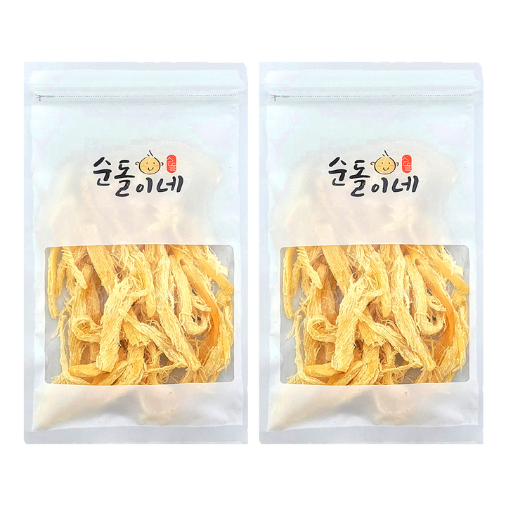 순돌이네 땅콩버터 오징어채, 100g, 2개