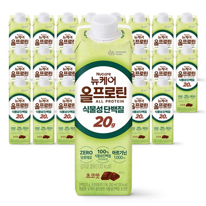 뉴케어올프로틴 식물성 단백질 음료 초코맛, 250ml, 24개