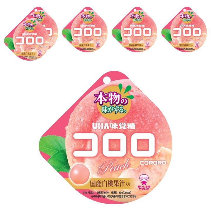 코로로 복숭아맛 젤리, 40g, 6개