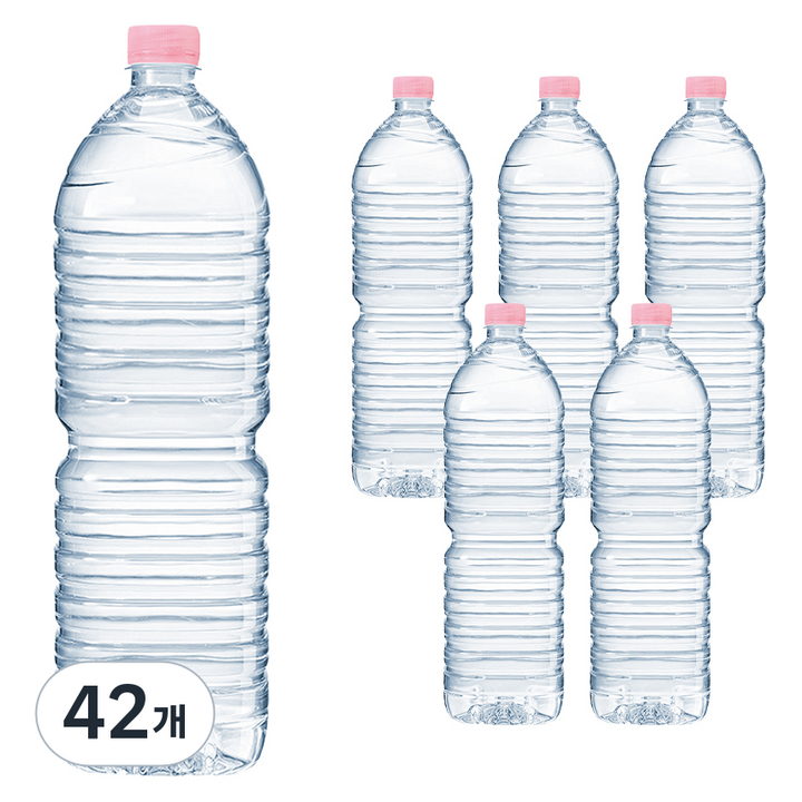 크리스탈 무라벨 생수, 2L, 42개