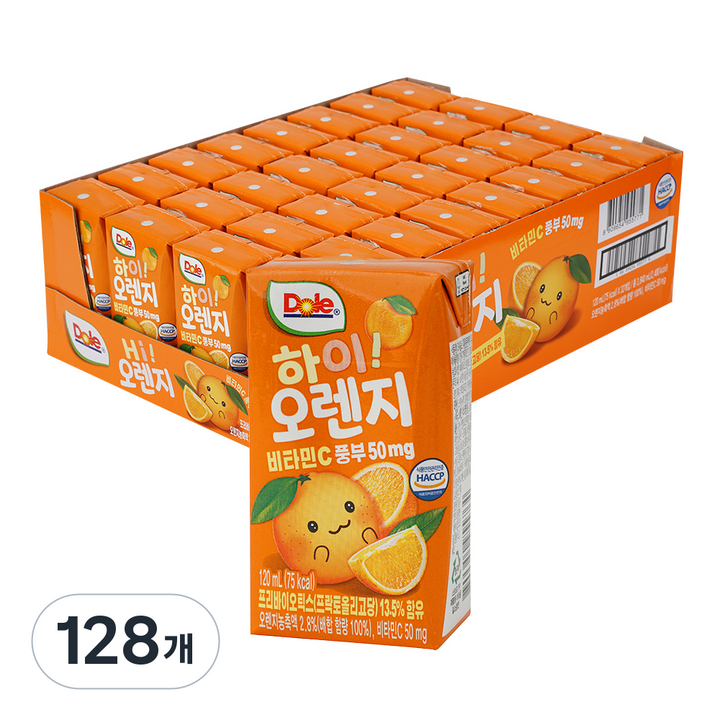 돌 하이 오렌지 주스, 120ml, 128개