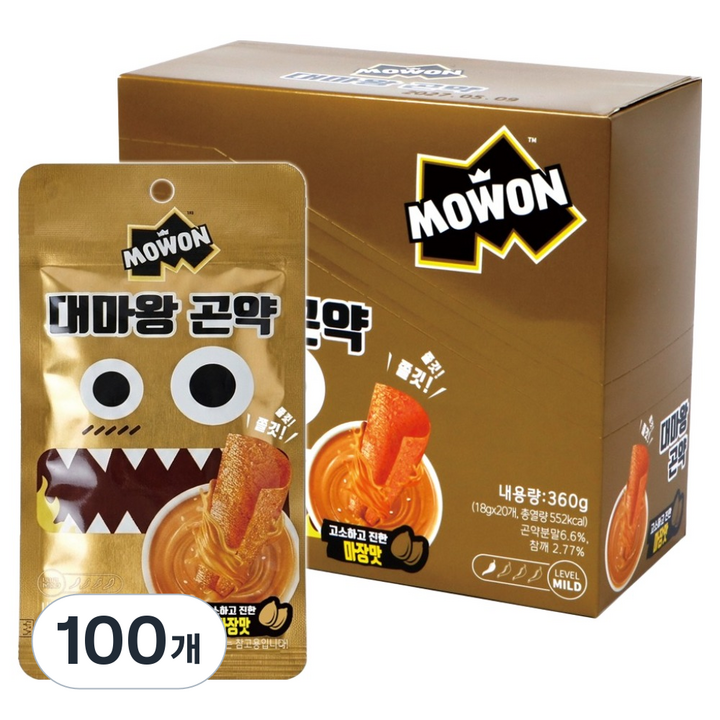 모원 대마왕 곤약 마장맛, 100개, 18g