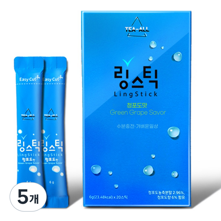 링스틱 청포도맛, 6g, 100개