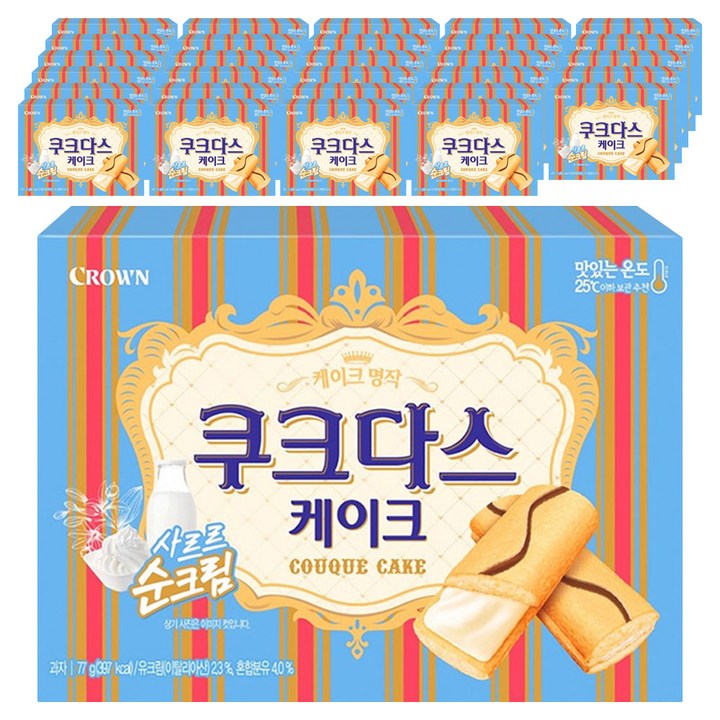 쿠크다스 케이크, 77g, 64개