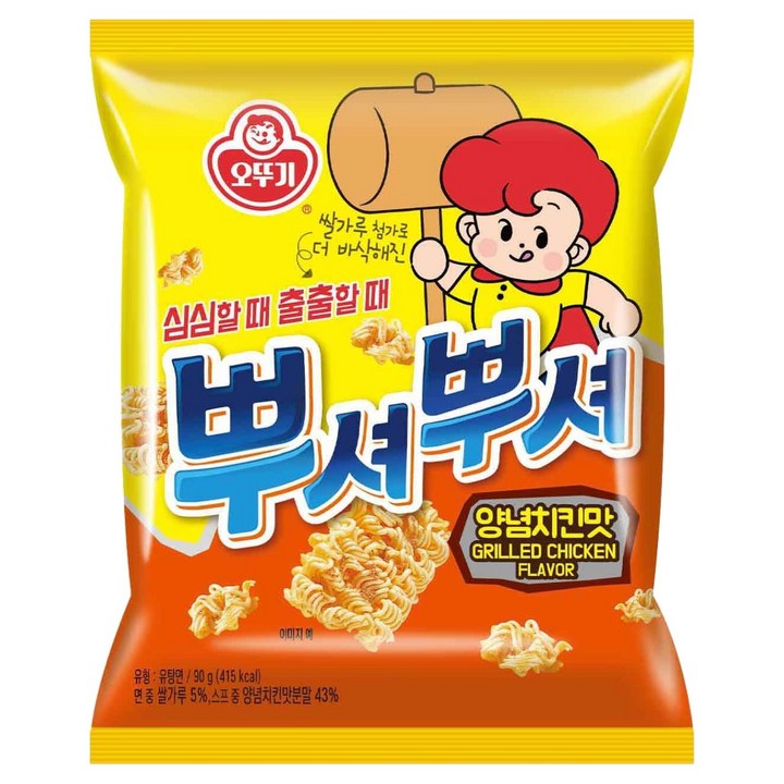오뚜기 뿌셔뿌셔 양념치킨맛, 90g, 1개