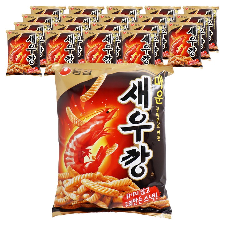 농심 매운새우깡, 90g, 20개