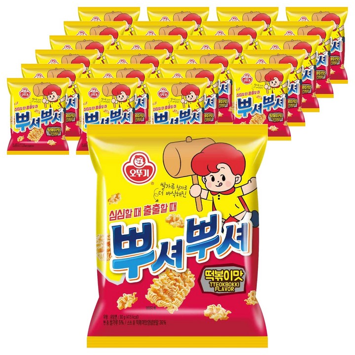 오뚜기 뿌셔뿌셔 떡볶이맛, 90g, 24개