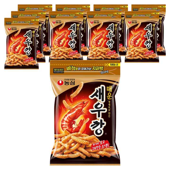 농심 매운새우깡, 400g, 10개