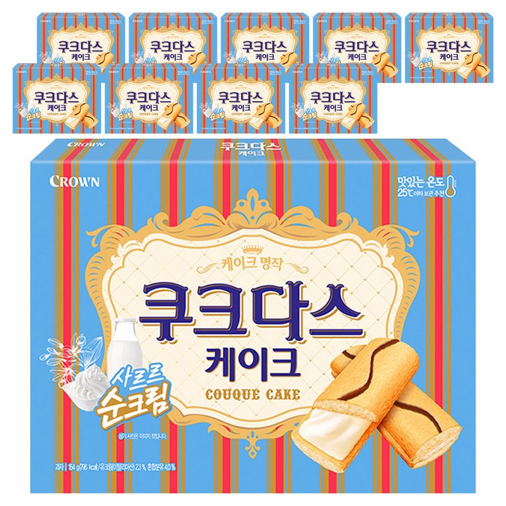 쿠크다스 케이크, 154g, 10개