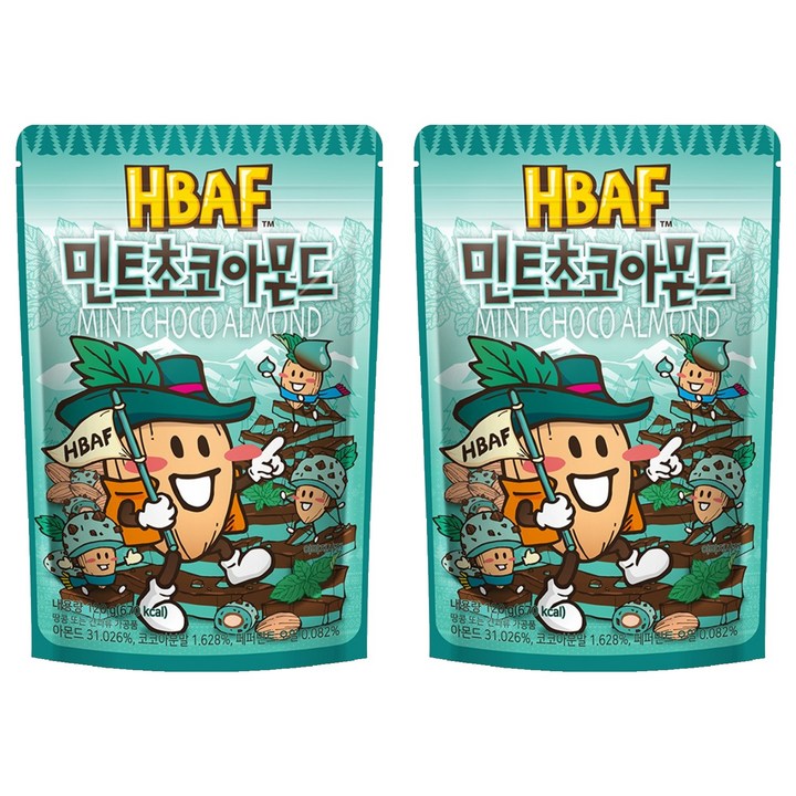 바프 민트초코 아몬드, 120g, 2개
