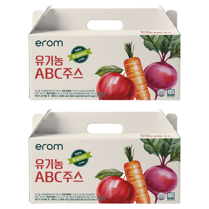 이롬 유기농 ABC주스, 40개, 140ml