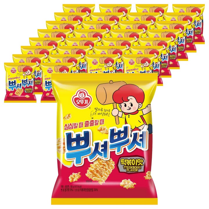 오뚜기 뿌셔뿌셔 떡볶이맛, 90g, 48개
