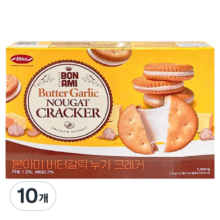 비비카 본아미 버터갈릭 누가 크래커, 10개, 1kg