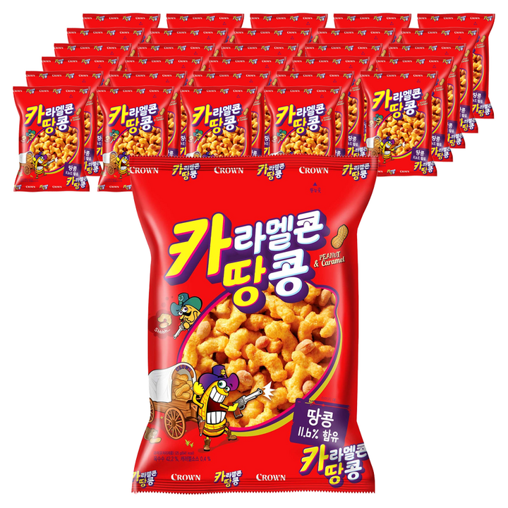 카라멜콘 땅콩, 125g, 30개