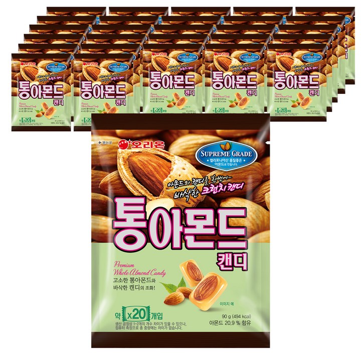 오리온 통아몬드 캔디, 90g, 28개