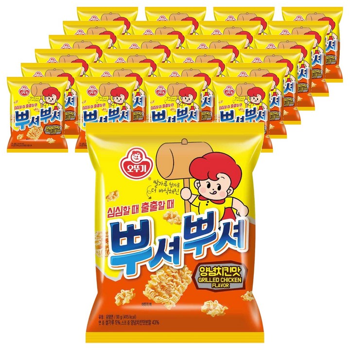 오뚜기 뿌셔뿌셔 양념치킨맛, 90g, 25개