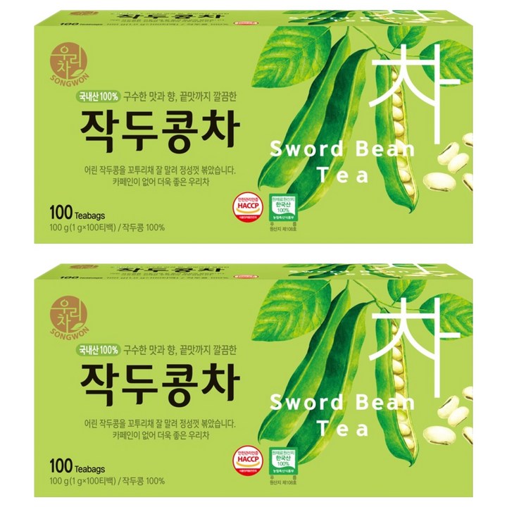 우리차 작두콩차, 1g, 100개입, 2개