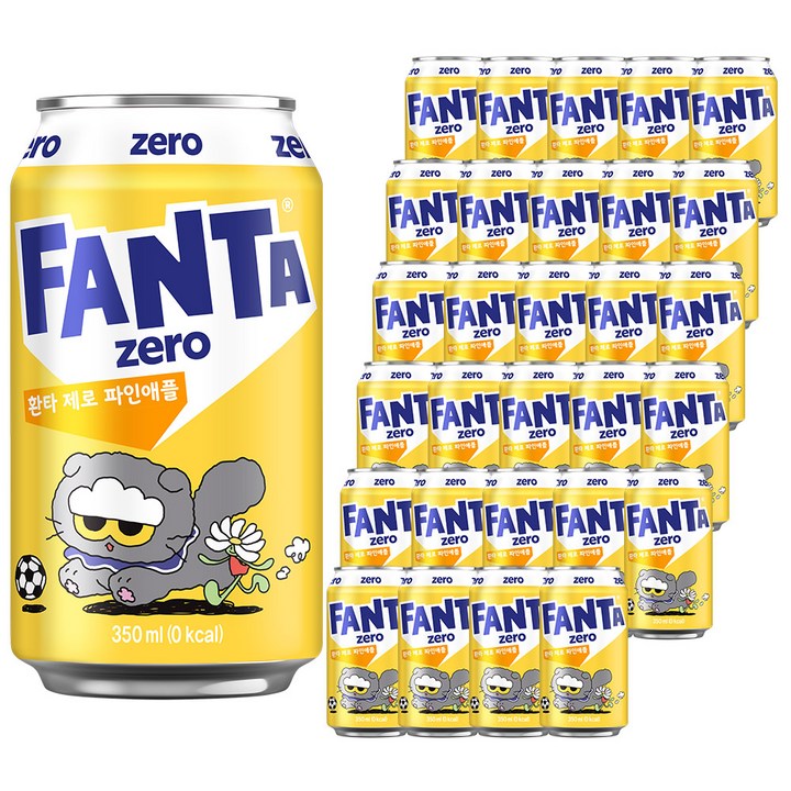 환타 제로 파인애플 탄산음료, 350ml, 72개