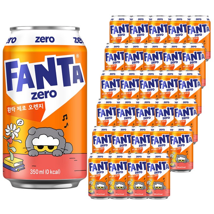 환타 제로 오렌지 탄산음료, 350ml, 72개