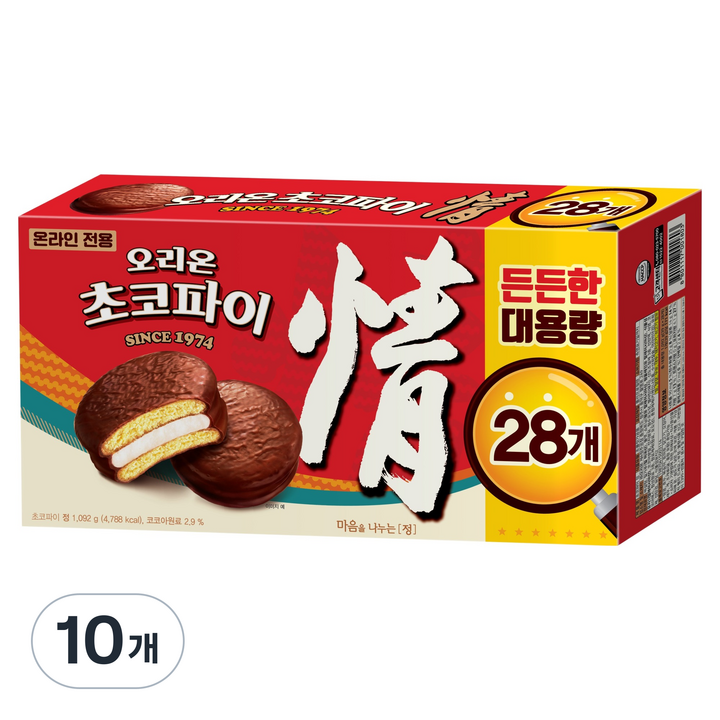 오리온초코파이 초코파이 28p, 1.092kg, 10개