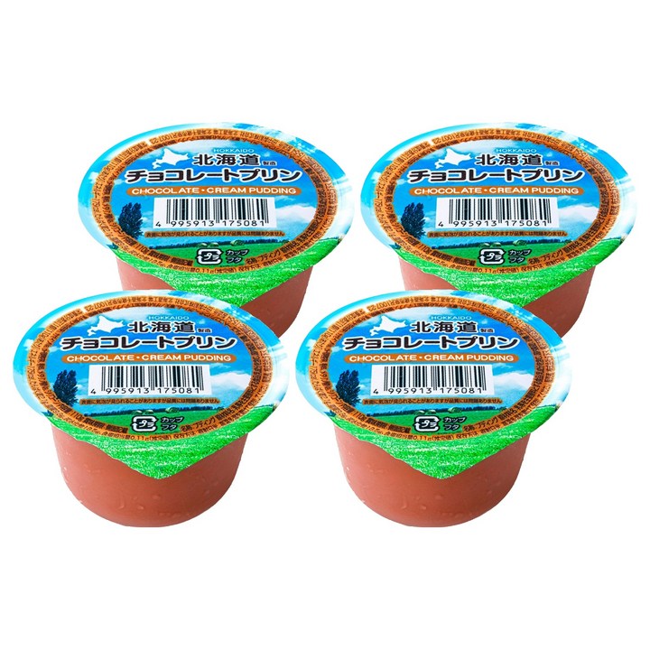 홋카이도 초코 푸딩, 4개, 110g