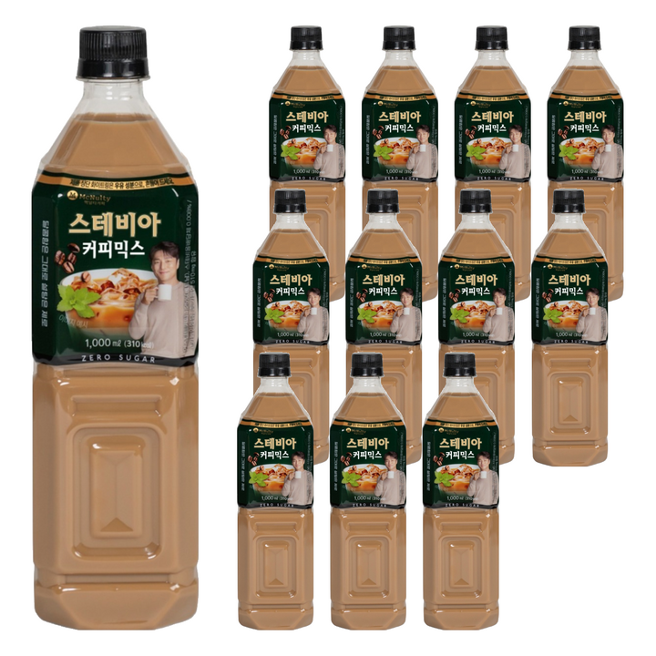 맥널티커피 스테비아 커피믹스, 1L, 12개