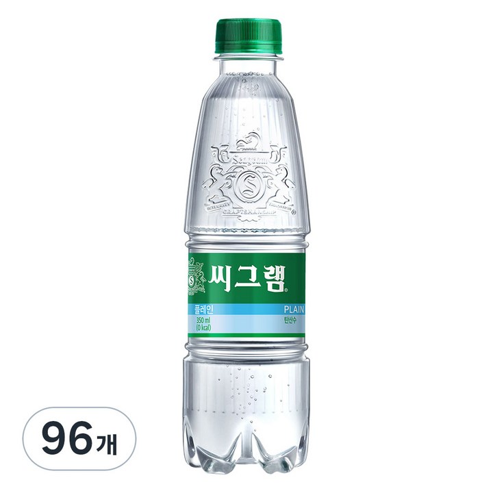 씨그램 플레인 탄산수, 350ml, 96개