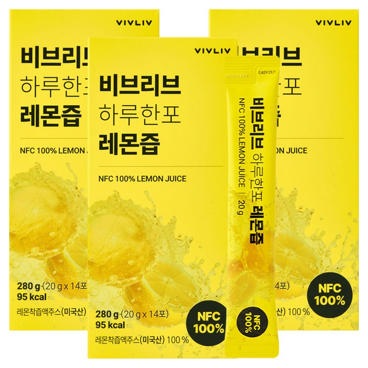비브리브 하루한포 심으뜸 레몬즙, 42개, 20g