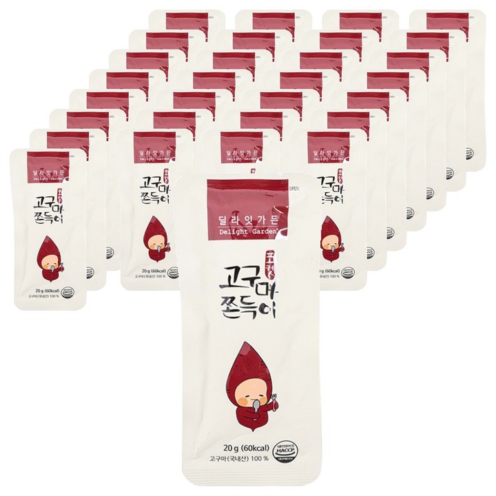 딜라잇가든 순수 고구마 쫀득이 오리지널, 20g, 30개
