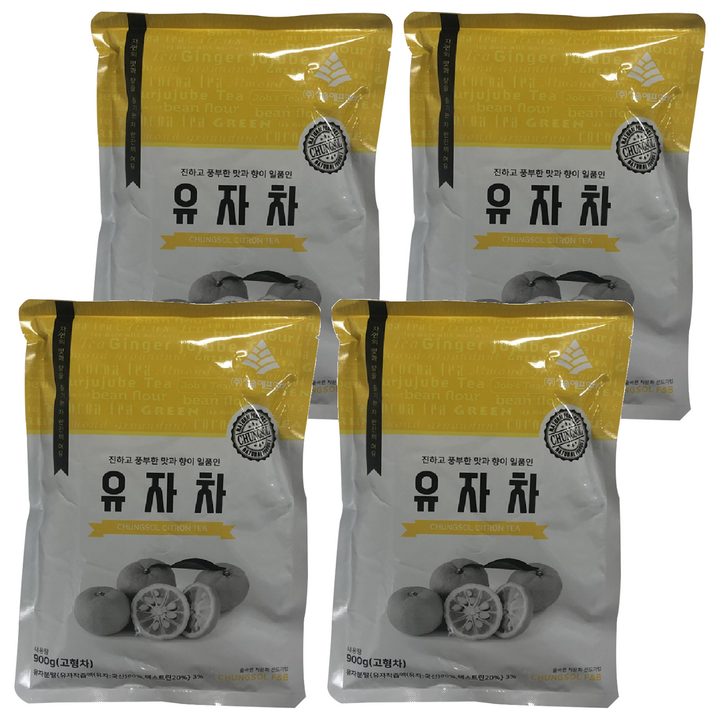 청솔 유자차, 900g, 1개입, 4개