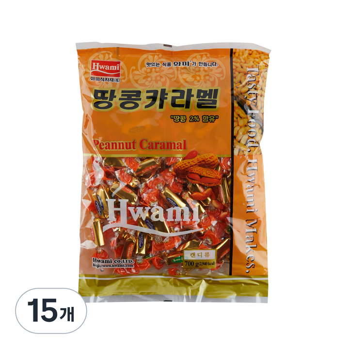 화미 땅콩카라멜, 700g, 15개