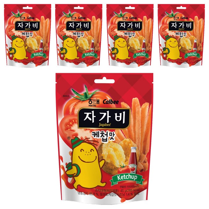 자가비 해태제과 케첩맛, 45g, 5개