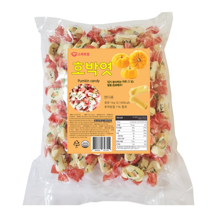 스위트영 호박엿 캬라멜, 1kg, 1개