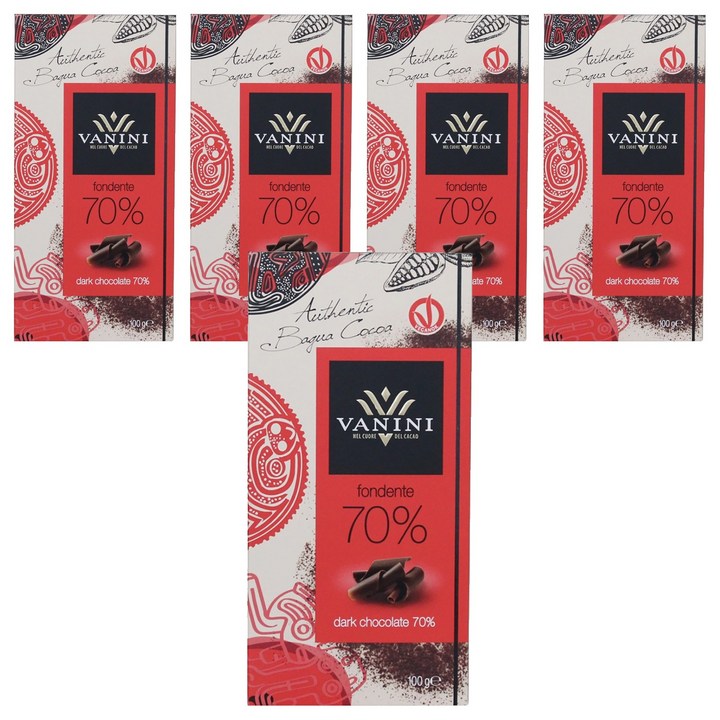 바니니 다크초콜릿 70%, 100g, 5개