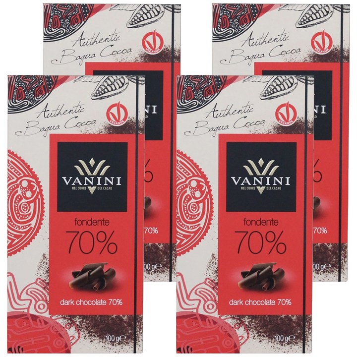 바니니 다크초콜릿 70%, 100g, 4개