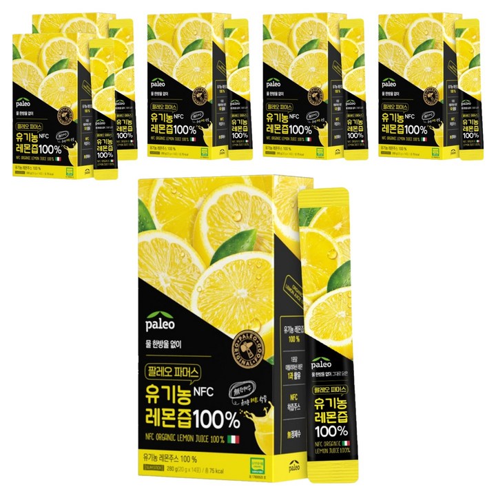 팔레오 파머스 유기농 레몬즙 NFC 원액 스틱 14p, 280g, 6개
