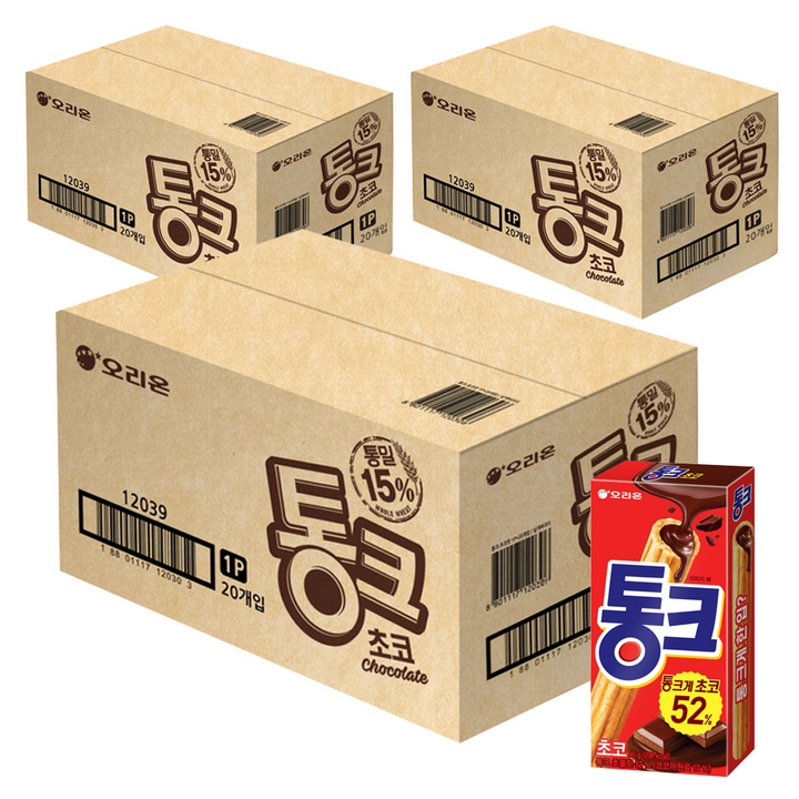 오리온 통크 초코, 45g, 60개