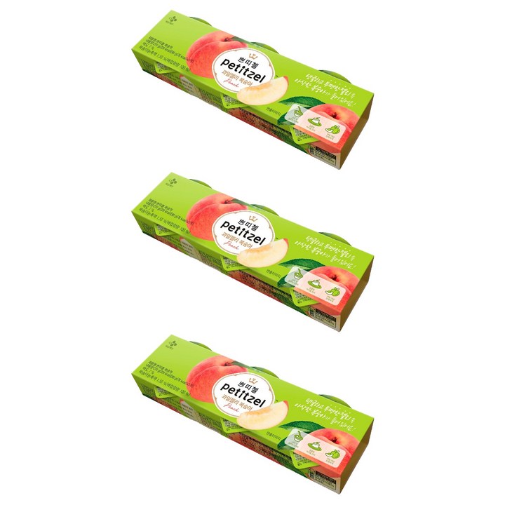 CJ제일제당 쁘띠첼 과일젤리 복숭아, 90g, 9개