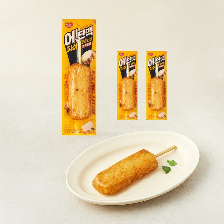 동원 어단백 닭가슴살 피쉬 프로틴바, 70g, 3개