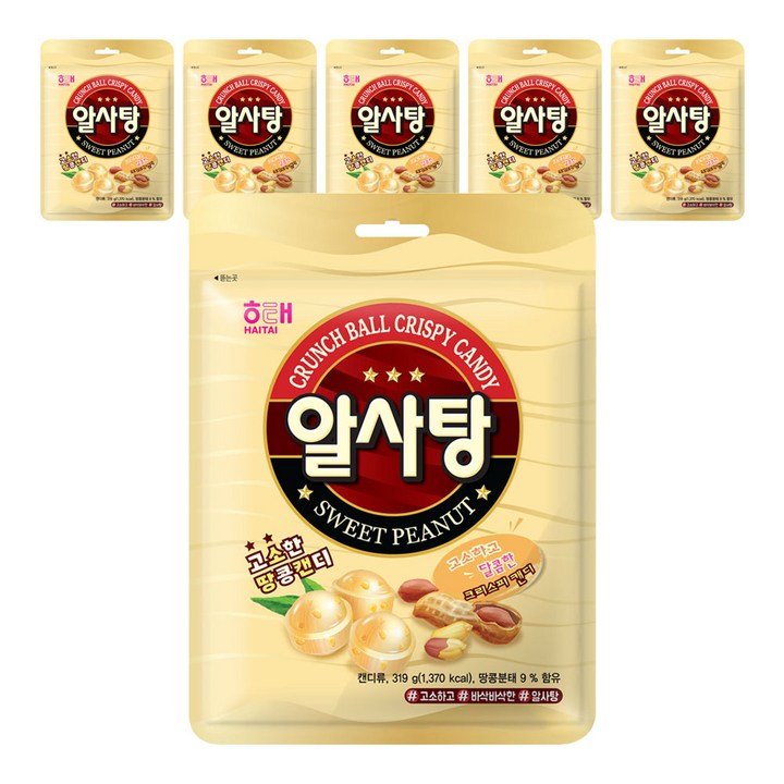 해태제과 알사탕, 319g, 6개