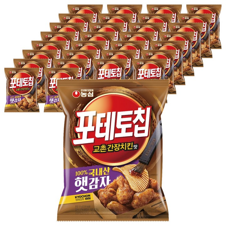 포테토칩 교촌간장치킨맛, 55g, 48개