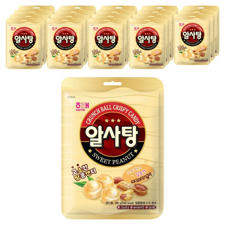 해태제과 알사탕, 126g, 20개