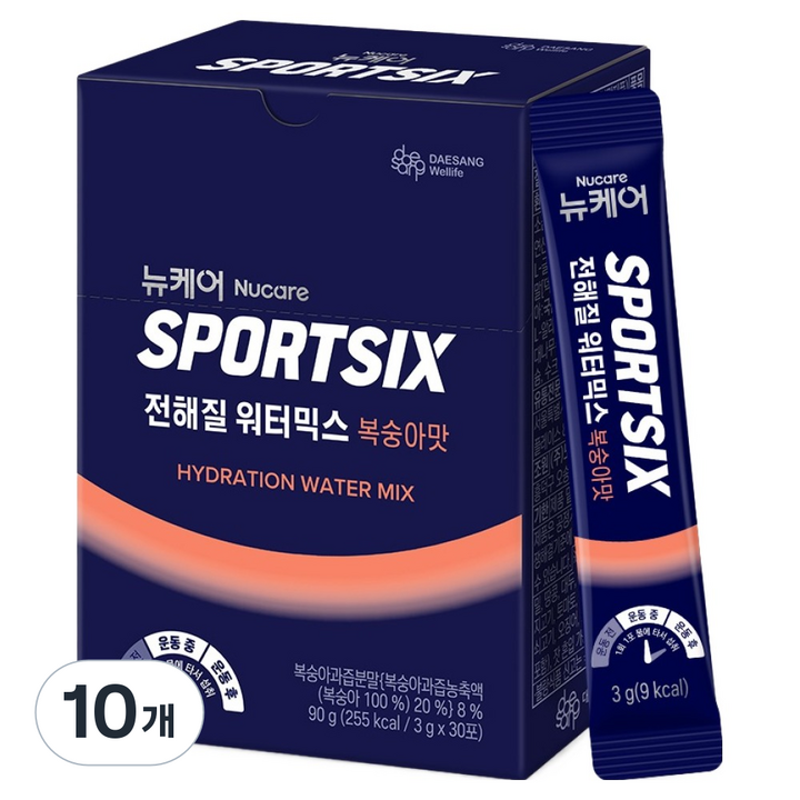 뉴케어스포식스 전해질 워터믹스 복숭아맛, 3g, 300개