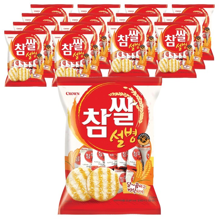 크라운 참쌀설병, 128g, 15개