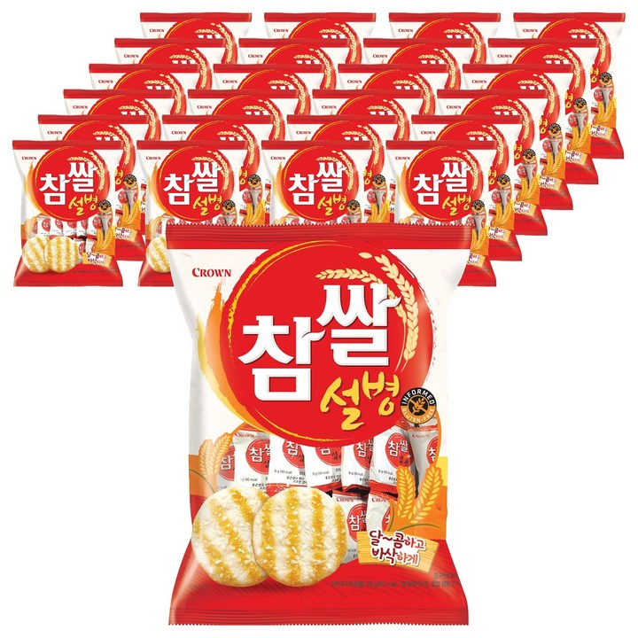 크라운 참쌀설병, 128g, 25개
