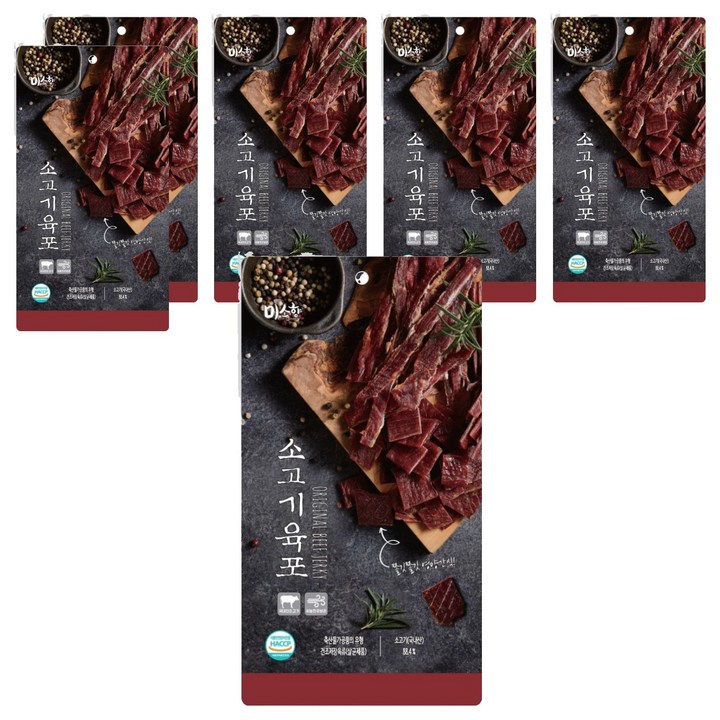 미소향 소고기육포, 80g, 6개