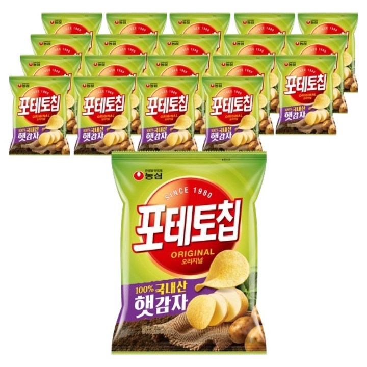 포테토칩 오리지널, 60g, 20개