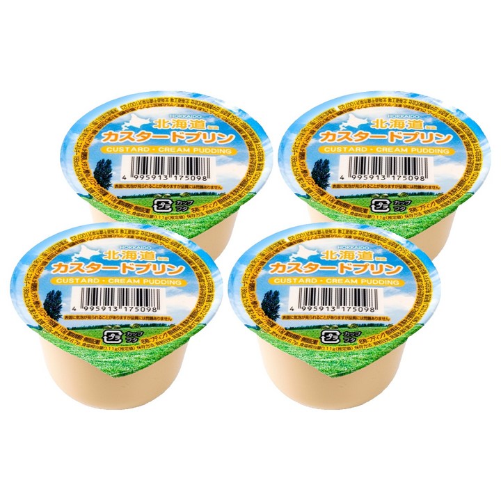 홋카이도 커스터드 푸딩, 4개, 110g